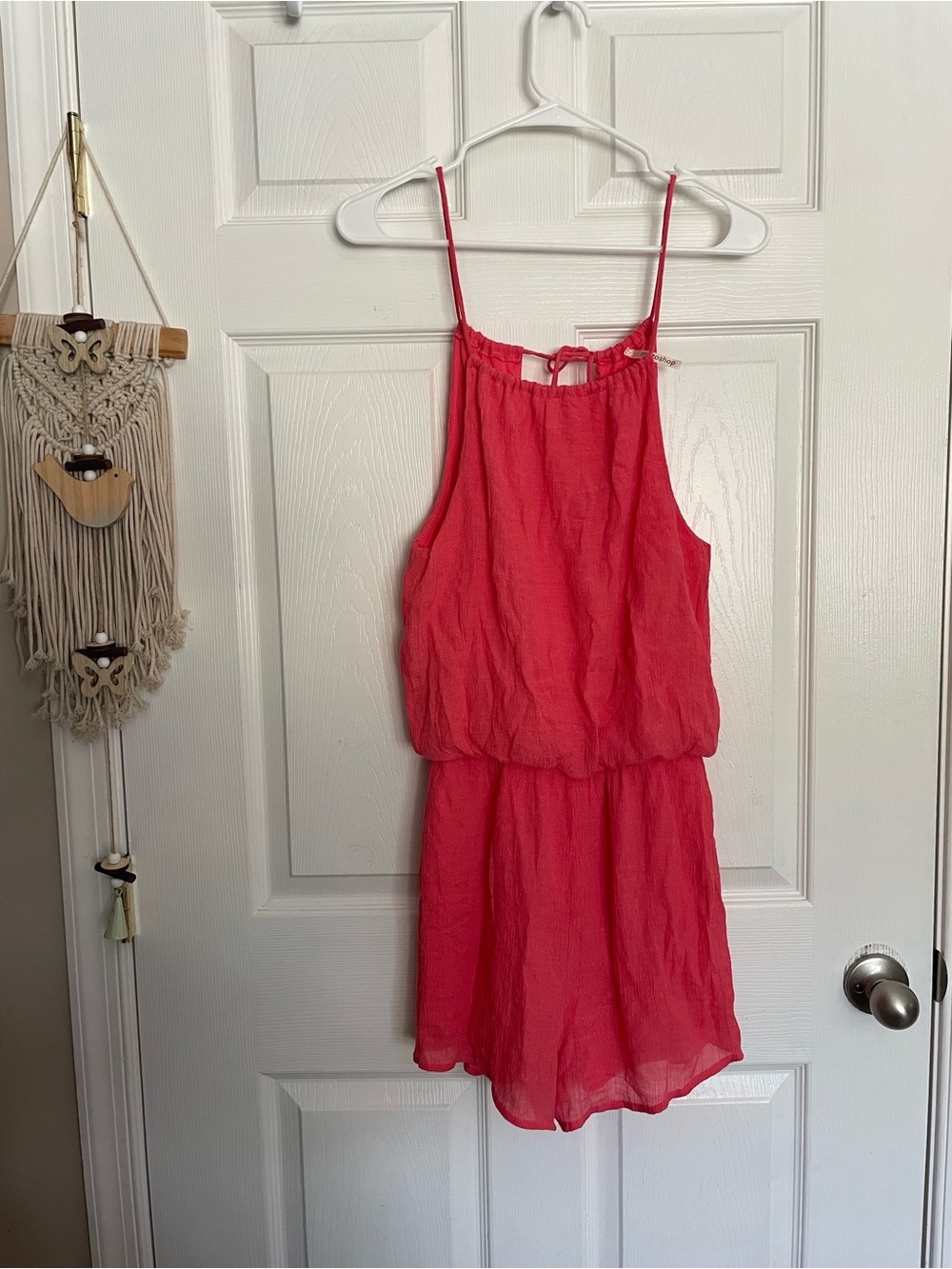 Mittoshop Womens XS/S Pink Sleeveless Romper - Lightweight Summer
